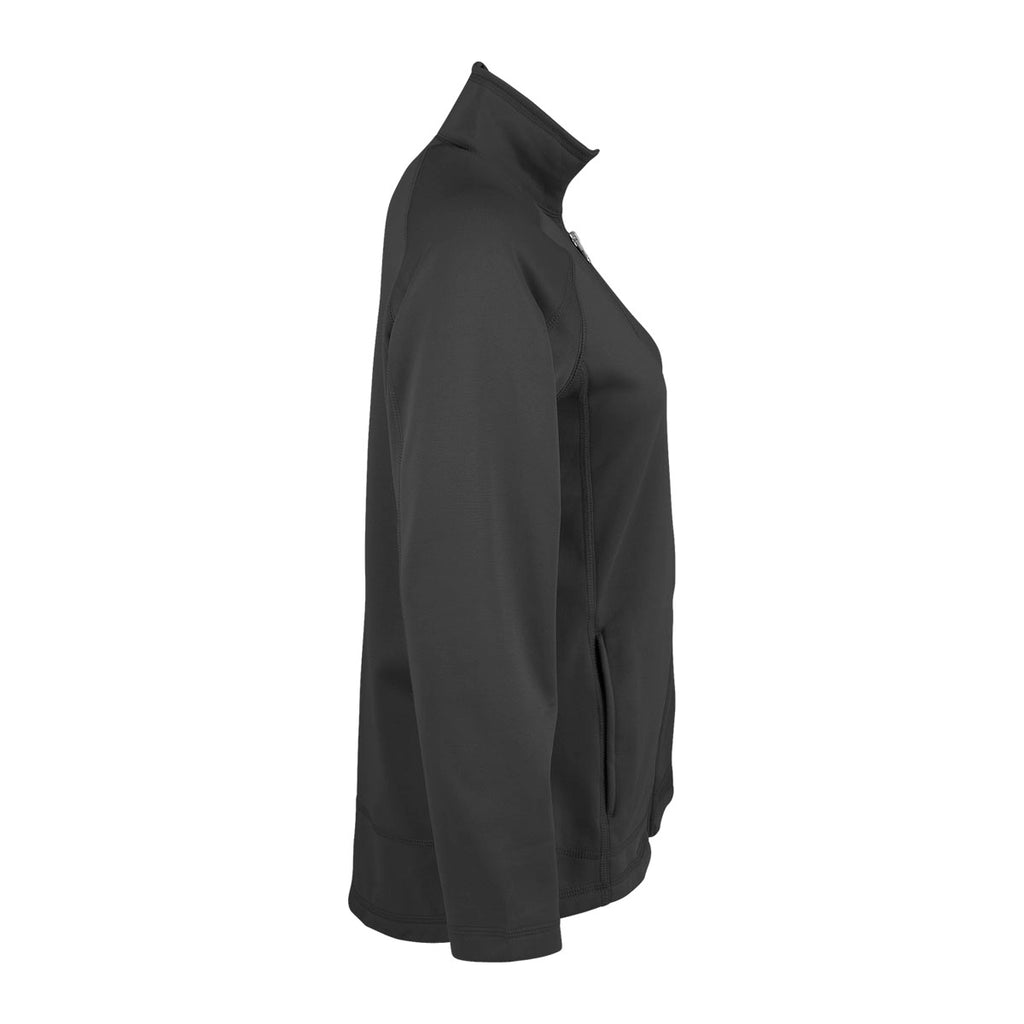 Vantage Women's Dark Grey Brushed Back Micro-Fleece Full-Zip Jacket