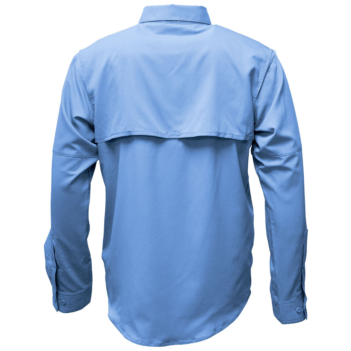 BAW Men's Sky Blue Long Sleve Fishing Shirt - Sample