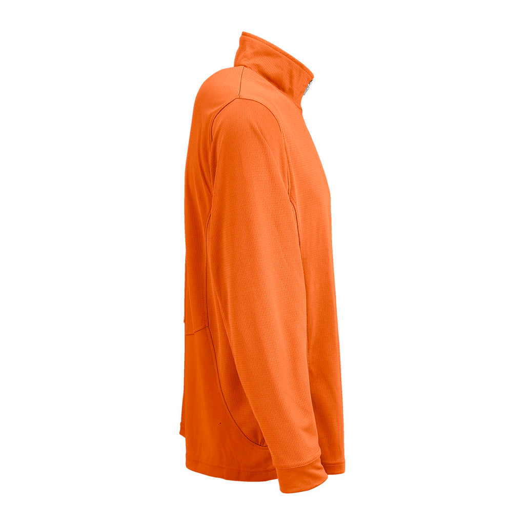Vantage Men's Orange Mesh 1/4-Zip Tech Pullover