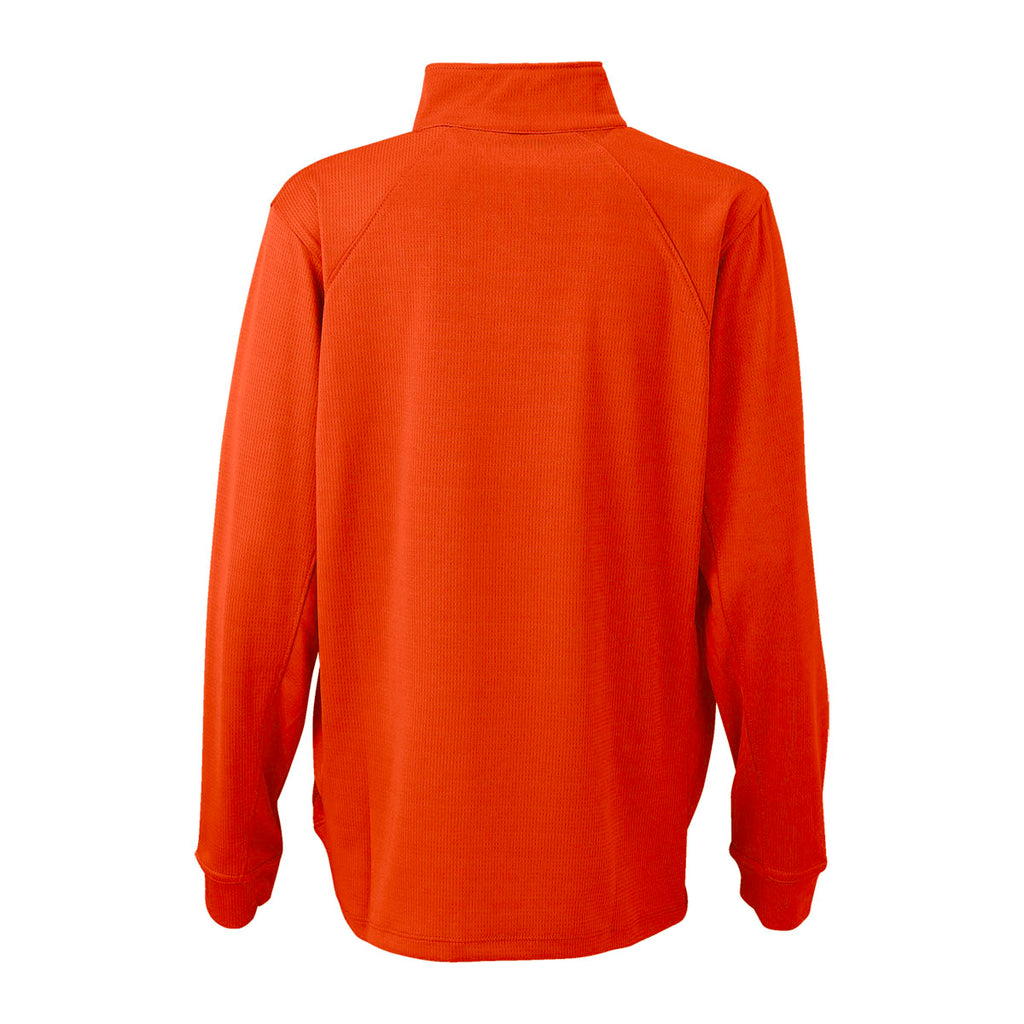Vansport Women's Orange Mesh 1/4-Zip Tech Pullover