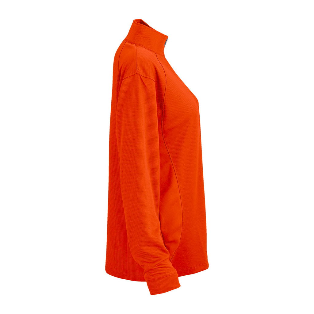 Vansport Women's Orange Mesh 1/4-Zip Tech Pullover