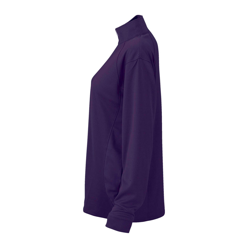 Vansport Women's Purple Mesh 1/4-Zip Tech Pullover