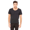 Bella + Canvas Men's Charcoal-Black Triblend Jersey Wide Neck T-Shirt