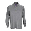 Vantage Men's Purple Charcoal Melange 1/4-Zip Tech Pullover
