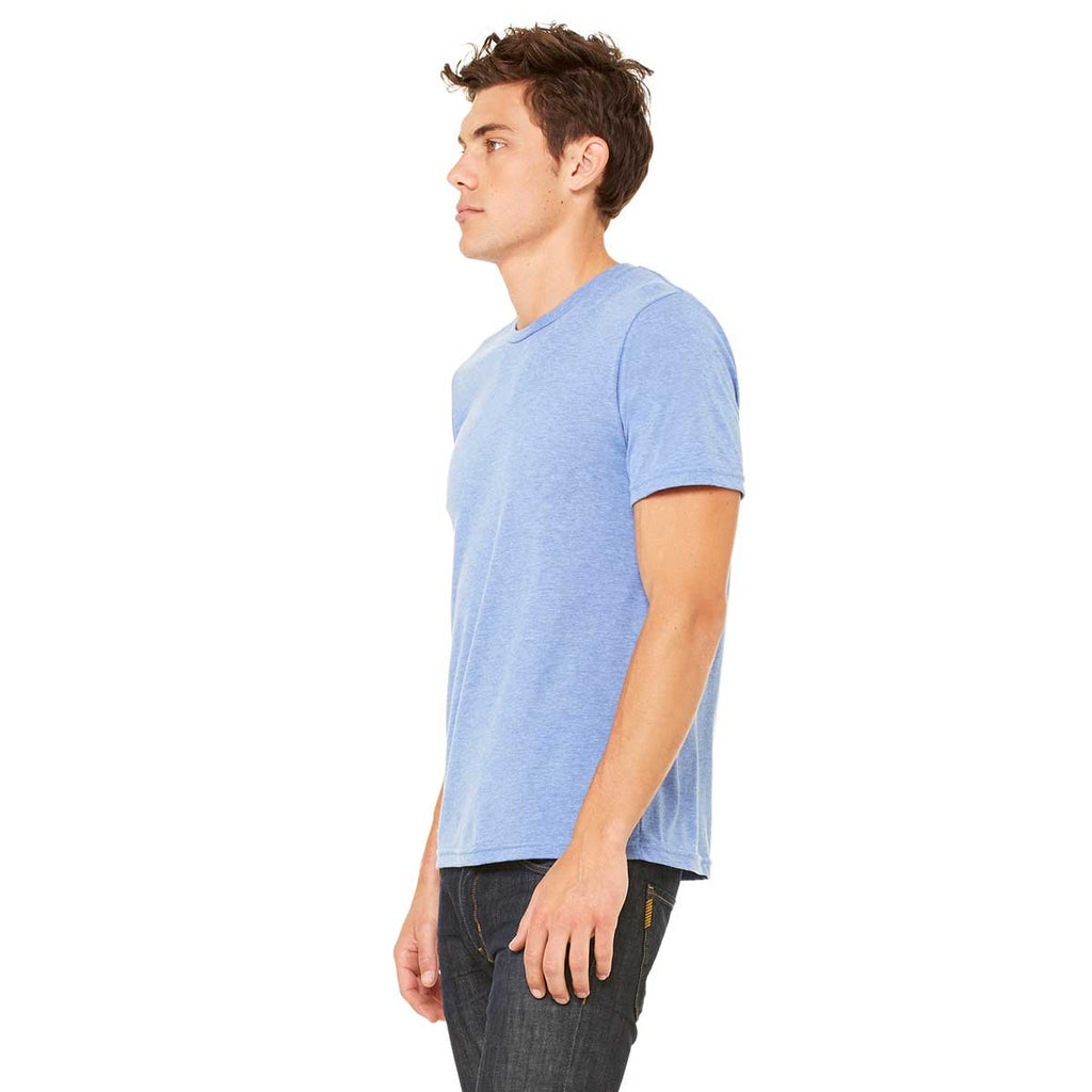 Bella + Canvas Unisex Blue Triblend Short-Sleeve T-Shirt