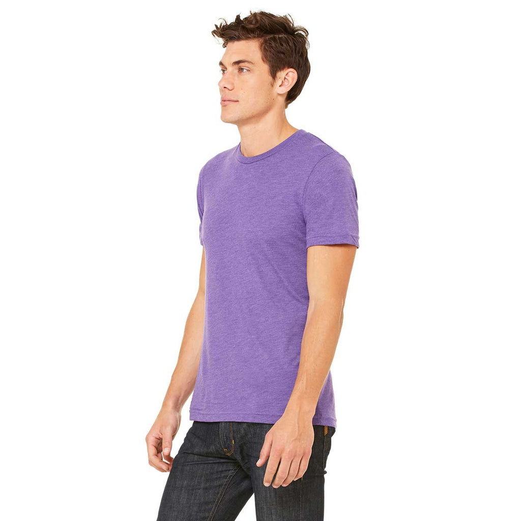 Bella + Canvas Unisex Purple Triblend Short-Sleeve T-Shirt