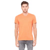 Bella + Canvas Unisex Orange Triblend Short-Sleeve V-Neck T-Shirt