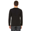 Bella + Canvas Unisex Black Jersey Long-Sleeve V-Neck T-Shirt