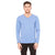 Bella + Canvas Unisex Blue Triblend Jersey Long-Sleeve V-Neck T-Shirt