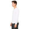 Bella + Canvas Unisex White Fleck Triblend Jersey Long-Sleeve V-Neck T-Shirt