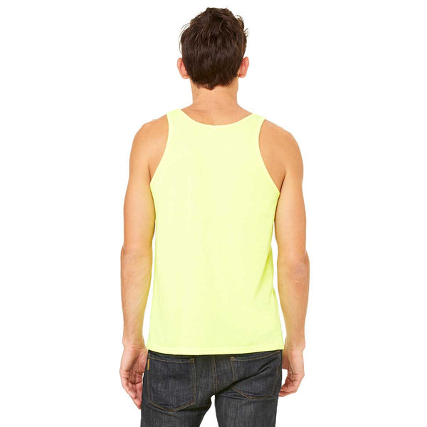 Bella Canvas 3001CVC Neon Yellow T-Shirt - Unisex Jersey Short Sleeve Tee, Size Large