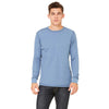 Bella + Canvas Men's Steel Blue/Navy Thermal Long-Sleeve T-Shirt