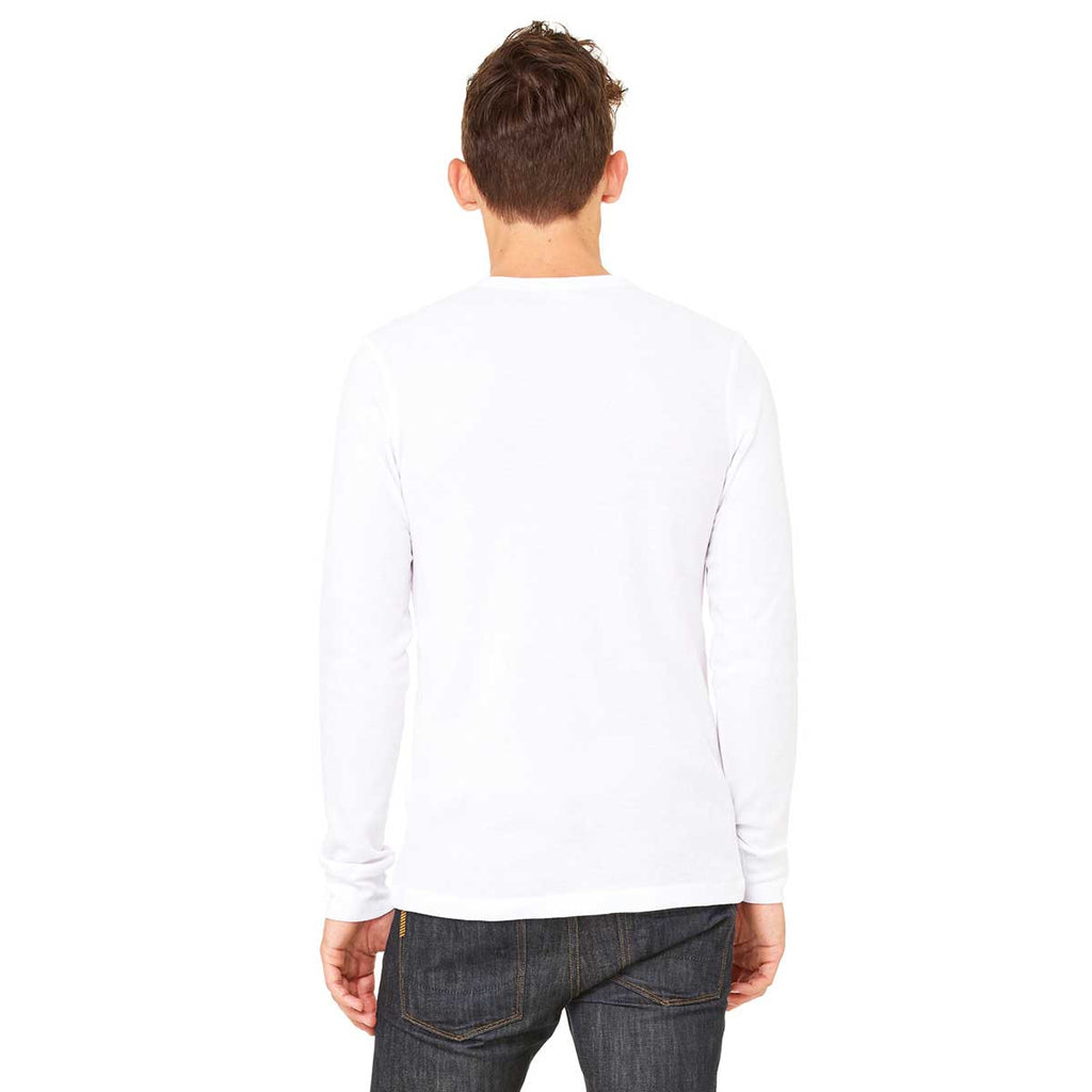Bella + Canvas Men's White/White Thermal Long-Sleeve T-Shirt