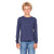 Bella + Canvas Youth Navy Jersey Long-Sleeve T-Shirt