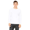 Bella + Canvas Men's White Jersey Long-Sleeve T-Shirt