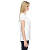 LAT Women's White Scoop Neck Fine Jersey T-Shirt