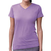 LAT Women's Lavender V-Neck Fine Jersey T-Shirt