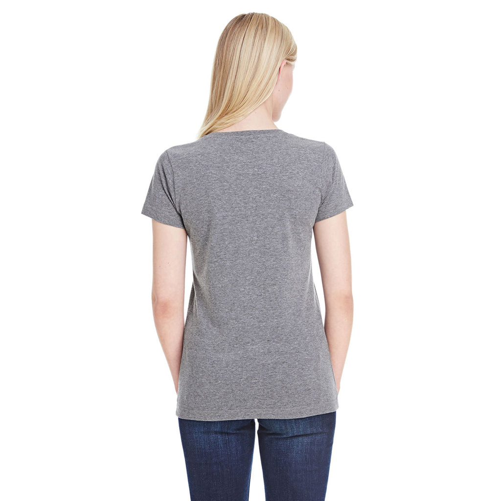 LAT Women's Granite Heather Fine Jersey T-Shirt