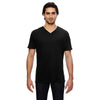 Anvil Men's Black 3.2 oz. Featherweight Short-Sleeve V-Neck T-Shirt