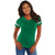 LAT Women's Vintage Green/Blended White Football Fine Jersey T-Shirt