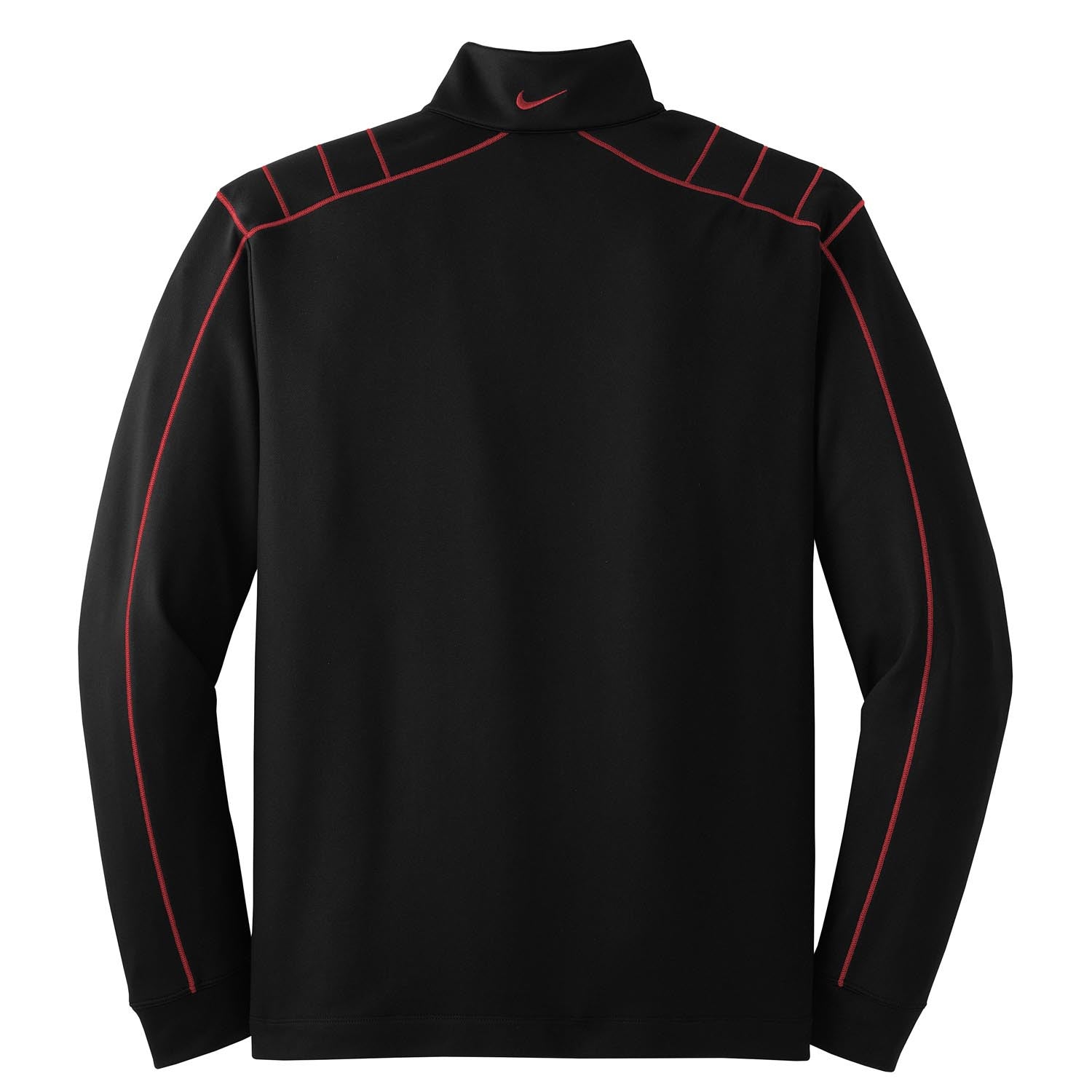 Nike Golf Men's Black/Red Dri-FIT L/S Quarter Zip