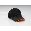 Pacific Headwear Black/Orange Velcro Adjustable Soft Trucker Mesh Contrast Cap