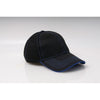 Pacific Headwear Black/Royal Velcro Adjustable Soft Trucker Mesh Contrast Cap