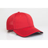 Pacific Headwear Red/Black Velcro Adjustable Soft Trucker Mesh Contrast Cap