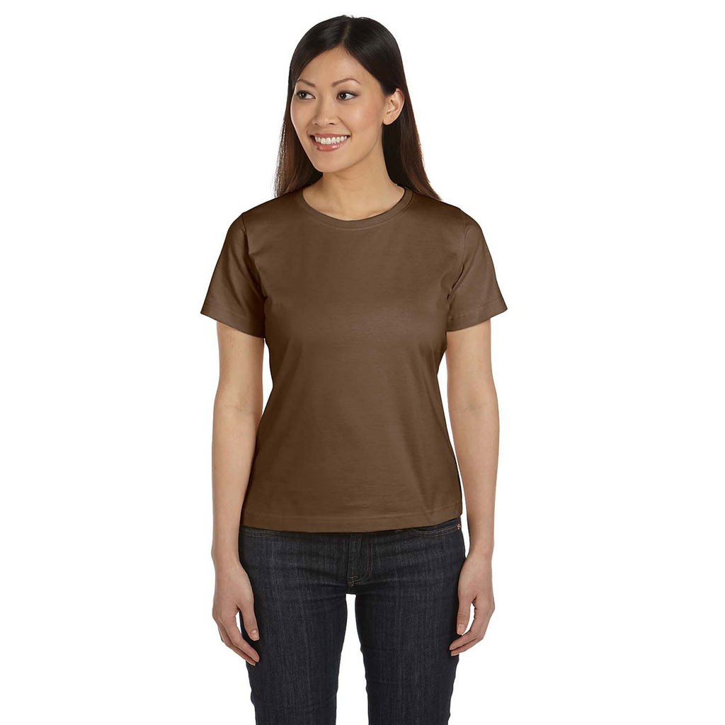 LAT Women's Brown Premium Jersey T-Shirt