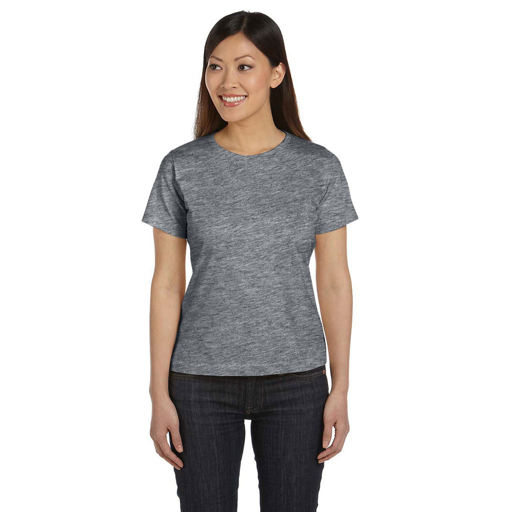LAT Women's Granite Heather Premium Jersey T-Shirt