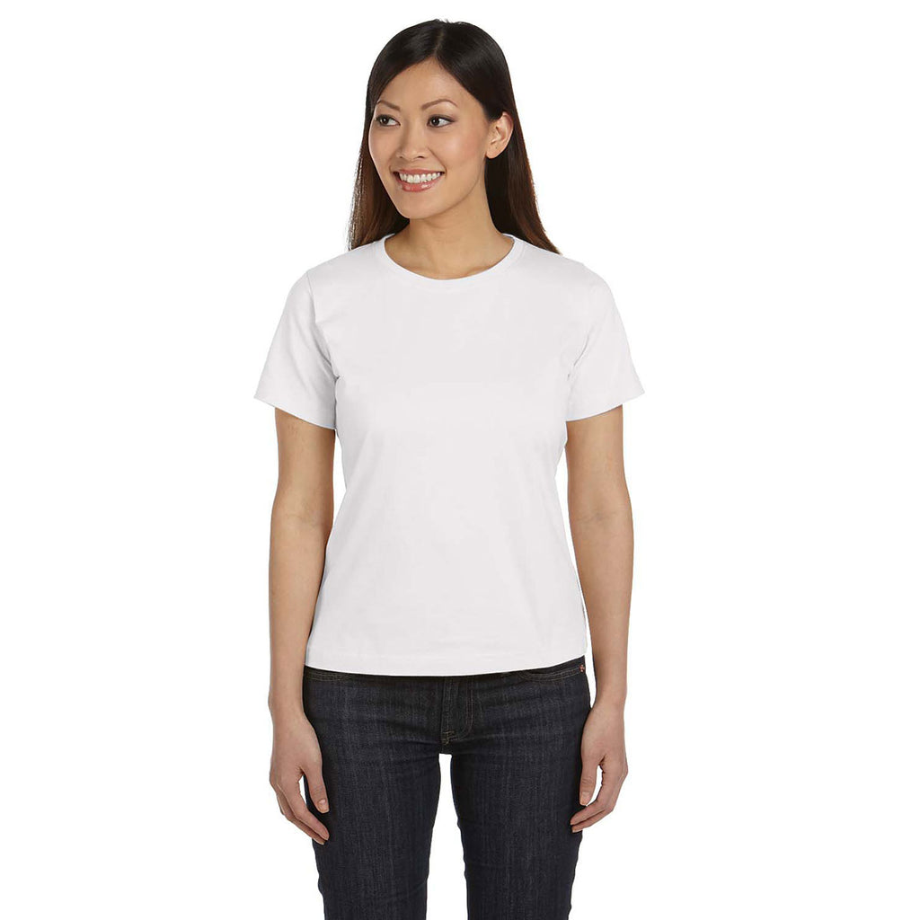 LAT Women's White Premium Jersey T-Shirt