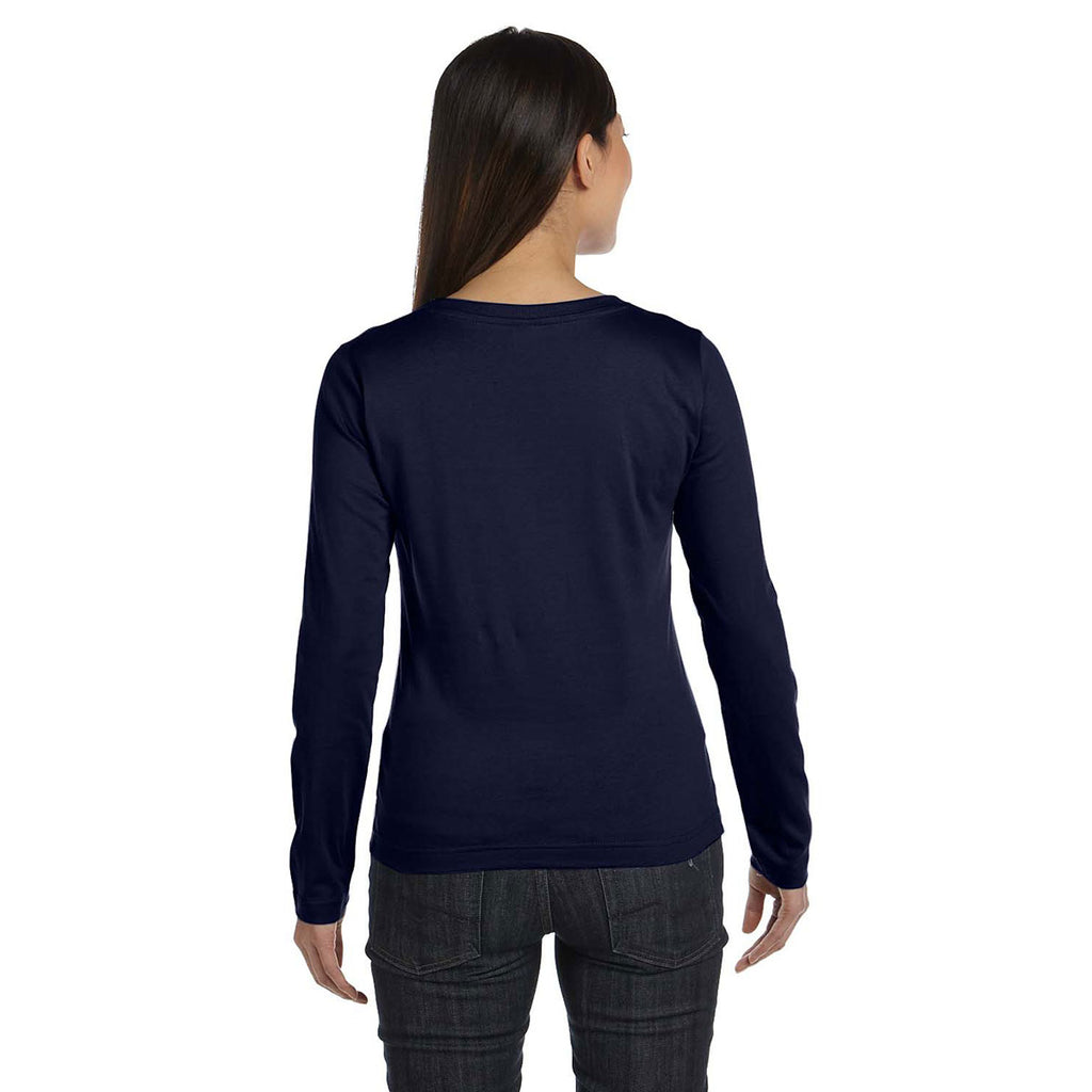LAT Women's Navy Long Sleeve Premium Jersey T-Shirt