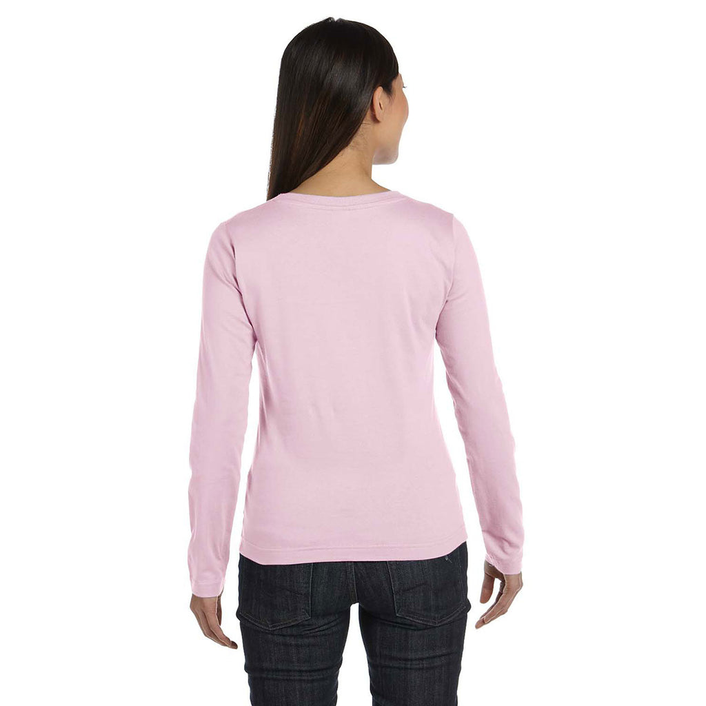 LAT Women's Pink Long Sleeve Premium Jersey T-Shirt