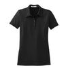 Nike Women's Black Sphere Dry Short Sleeve Diamond Polo