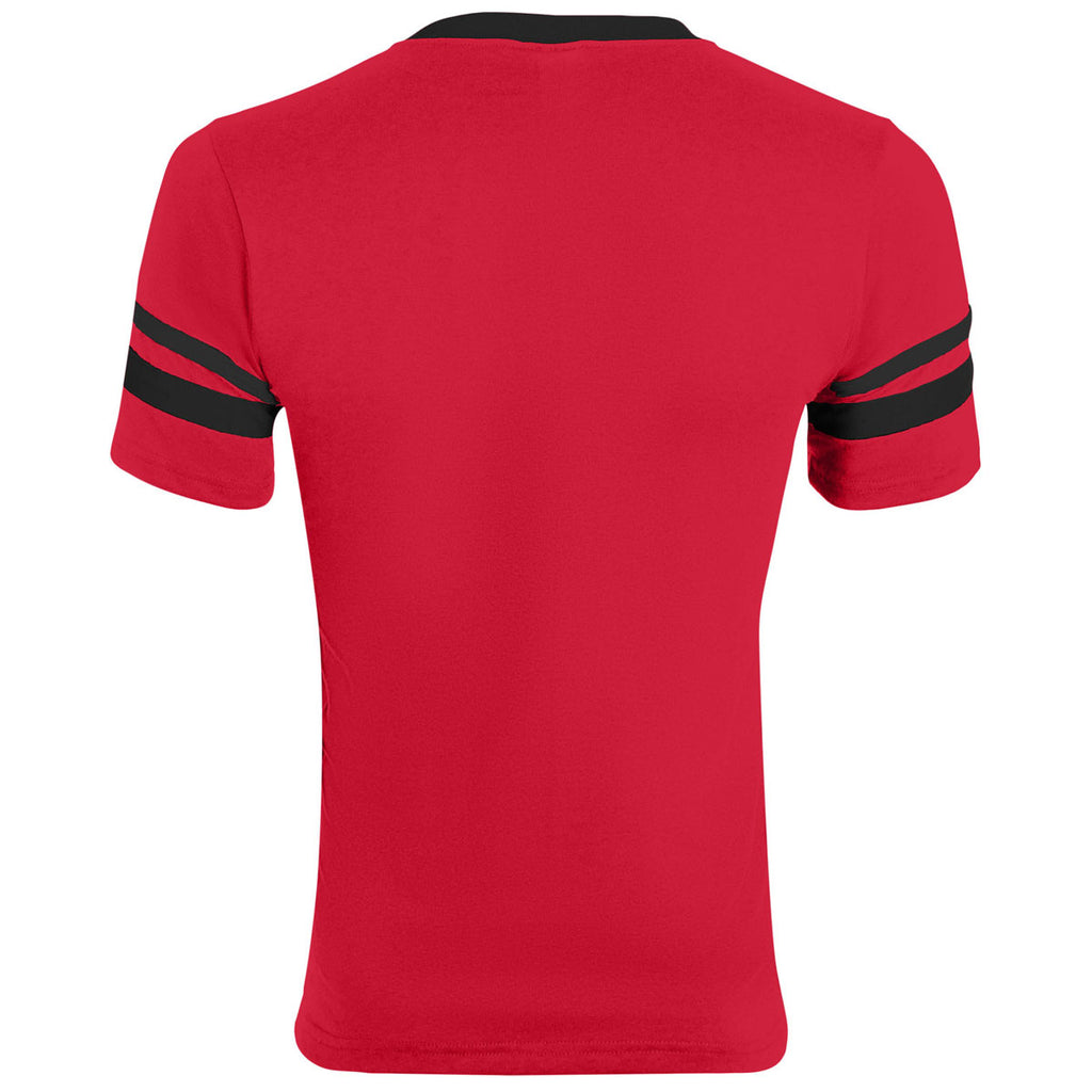 Augusta Sportswear Men's Red/Black Sleeve Stripe Jersey
