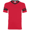 Augusta Sportswear Men's Red/Black Sleeve Stripe Jersey