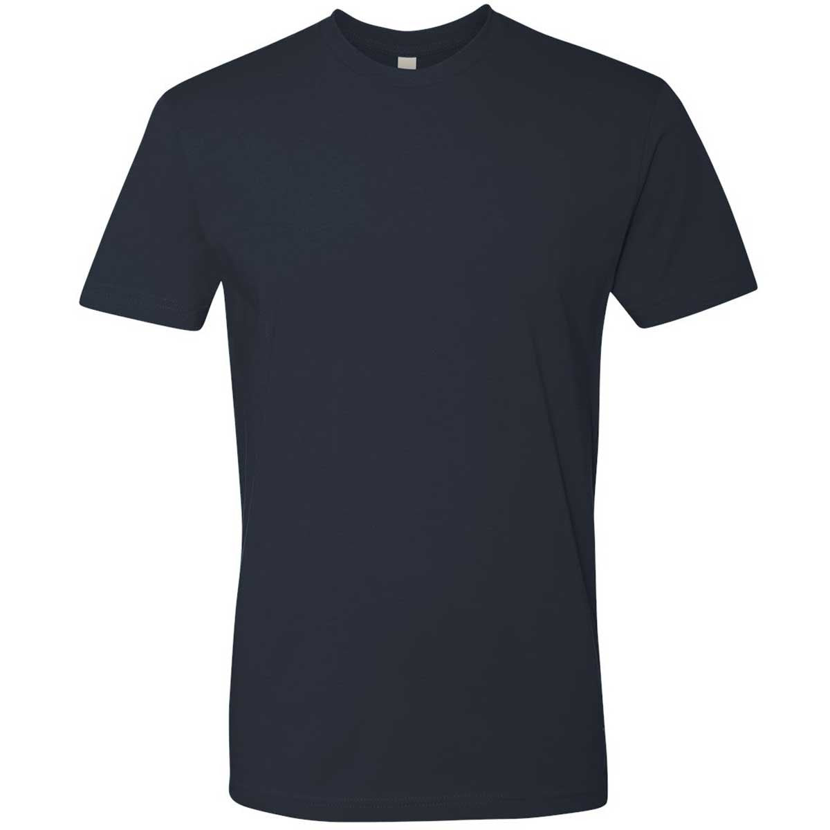Premium Fitted Short-Sleeve Crew T-Shirt - Black-Indigo, Large | Soft Combed Cotton Jersey - View #6