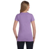 LAT Women's Lavender Junior Fit Fine Jersey T-Shirt