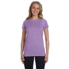 LAT Women's Lavender Junior Fit Fine Jersey T-Shirt