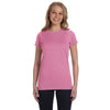 LAT Women's Pink Junior Fit Fine Jersey T-Shirt
