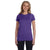 LAT Women's Purple Junior Fit Fine Jersey T-Shirt
