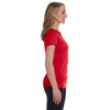 LAT Women's Red Junior Fit Fine Jersey T-Shirt
