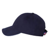 Bayside Navy/White USA-Made Structured Twill Cap with Sandwich Visor