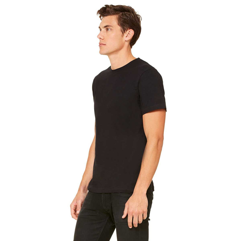 Bella + Canvas Unisex Black Poly-Cotton Short Sleeve T-Shirt