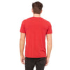 Bella + Canvas Unisex Red Speckled Poly-Cotton Short Sleeve T-Shirt