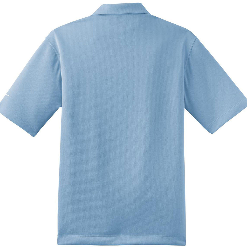 Nike Men's Light Blue Dri-FIT Short Sleeve Pebble Texture Polo
