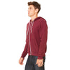 Bella + Canvas Unisex Maroon Sponge Fleece Full-Zip Hoodie