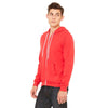 Bella + Canvas Unisex Red Sponge Fleece Full-Zip Hoodie