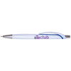 Hub Pens White Pen with Blue Trim & Black Ink