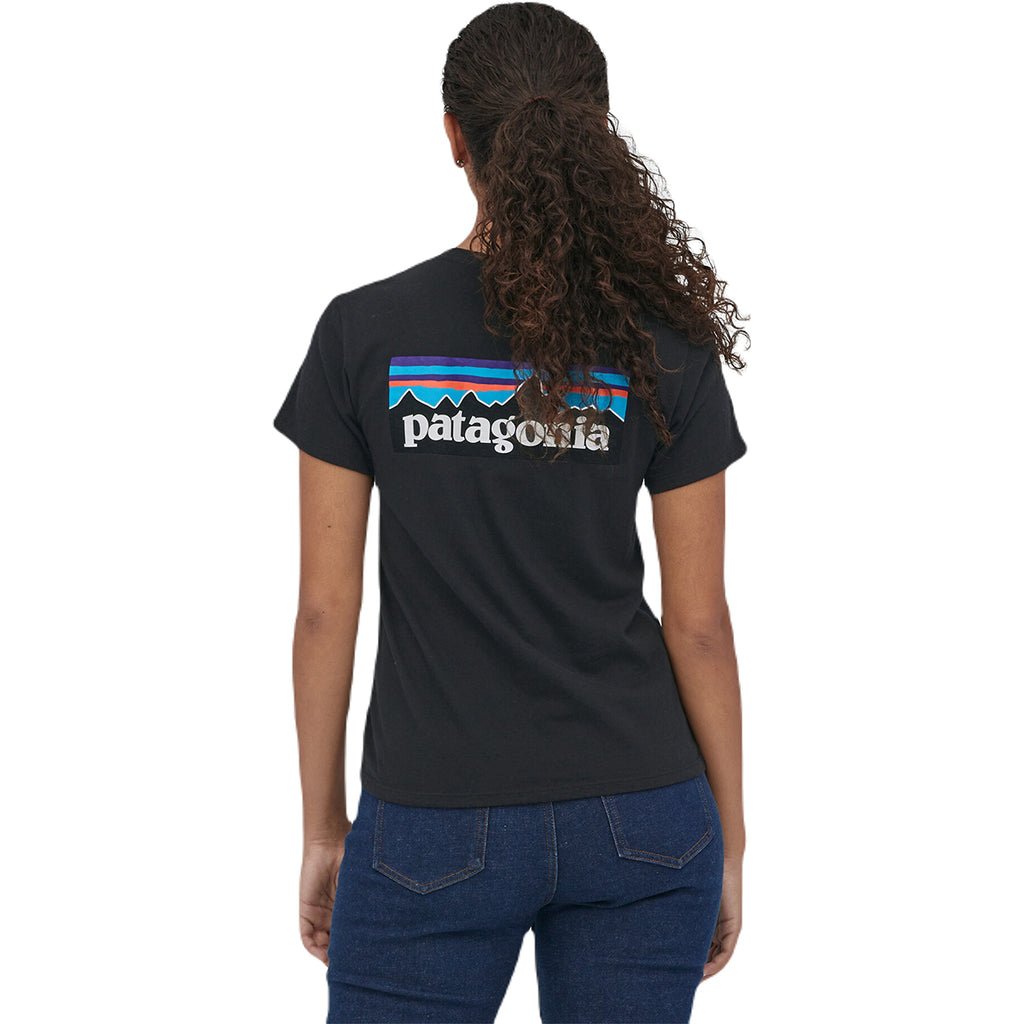 Patagonia Women's Black P-6 Logo Responsibili-Tee Patagonia Women's Black P-6 Logo Responsibili-Tee